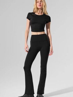 Alo Black Bootcut Leggings, Size: S